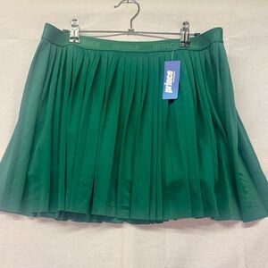 Prince pickleball collection green pleated skirt skort M
